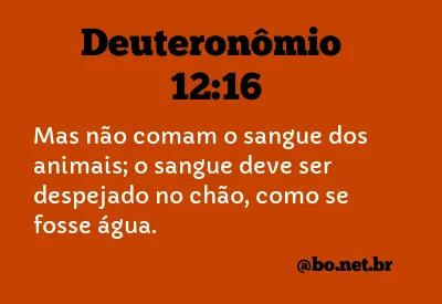 Deuteronômio 12:16 NTLH