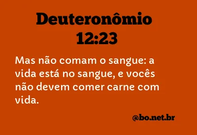 Deuteronômio 12:23 NTLH