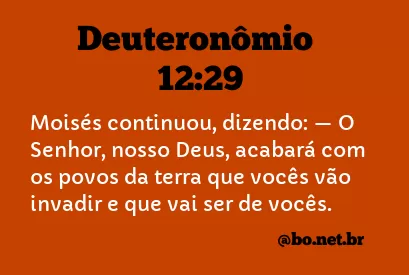 Deuteronômio 12:29 NTLH