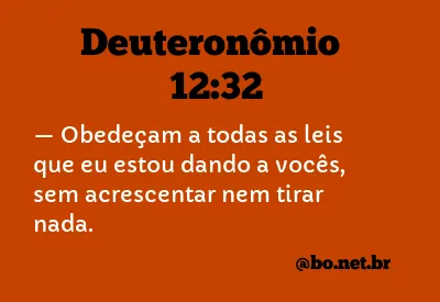 Deuteronômio 12:32 NTLH