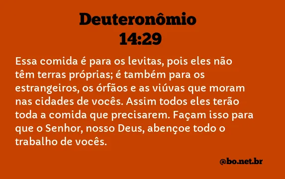 Deuteronômio 14:29 NTLH