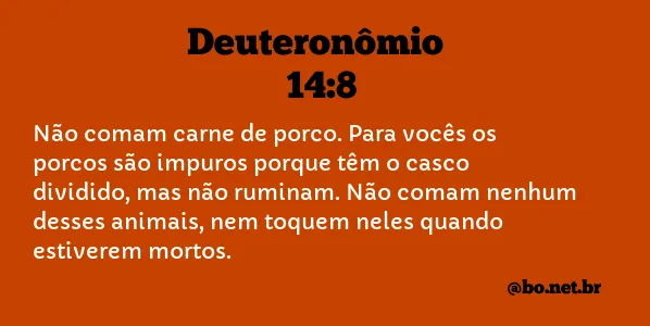 Deuteronômio 14:8 NTLH