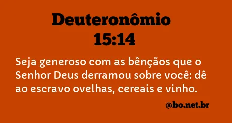 Deuteronômio 15:14 NTLH