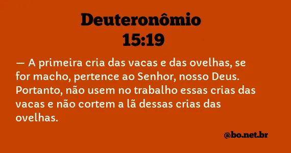 Deuteronômio 15:19 NTLH