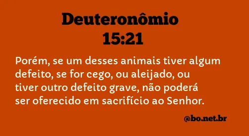 Deuteronômio 15:21 NTLH