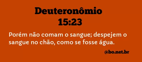 Deuteronômio 15:23 NTLH
