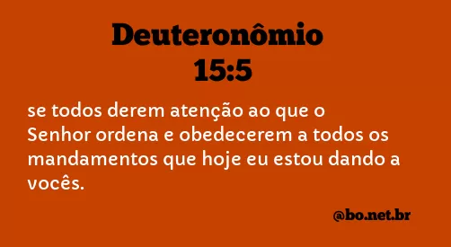 Deuteronômio 15:5 NTLH
