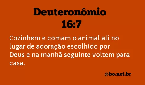 Deuteronômio 16:7 NTLH