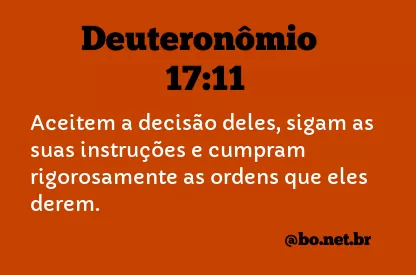 Deuteronômio 17:11 NTLH