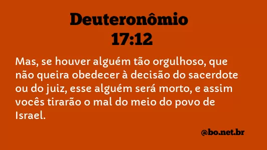 Deuteronômio 17:12 NTLH