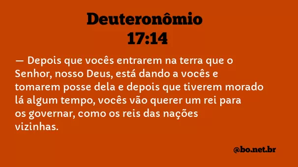 Deuteronômio 17:14 NTLH