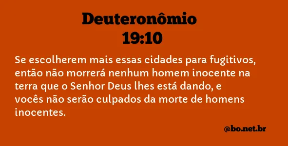 Deuteronômio 19:10 NTLH