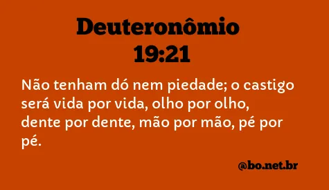 Deuteronômio 19:21 NTLH