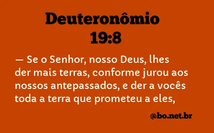 Deuteronômio 19:8 NTLH