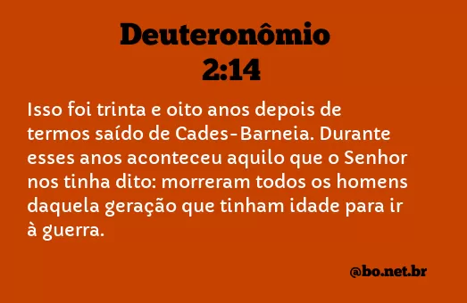 Deuteronômio 2:14 NTLH