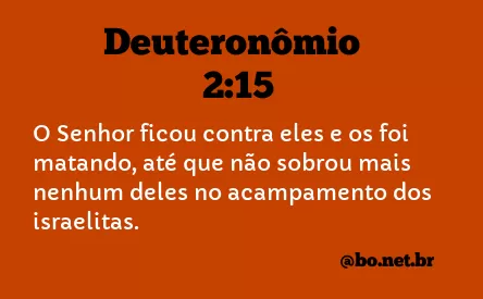 Deuteronômio 2:15 NTLH