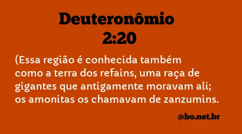 Deuteronômio 2:20 NTLH