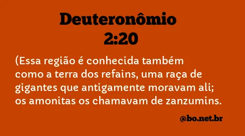 Deuteronômio 2:20 NTLH