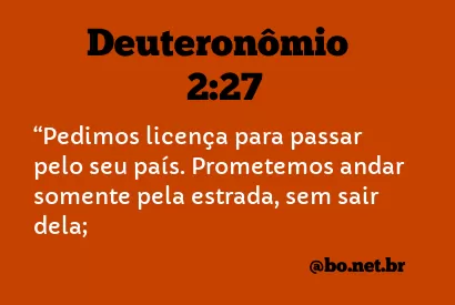 Deuteronômio 2:27 NTLH