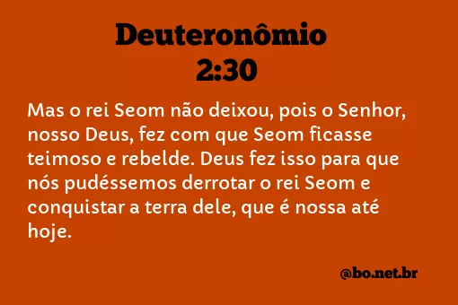 Deuteronômio 2:30 NTLH