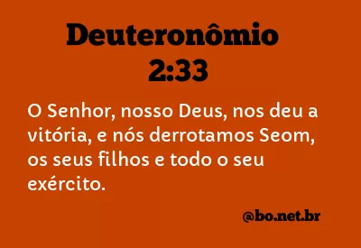 Deuteronômio 2:33 NTLH