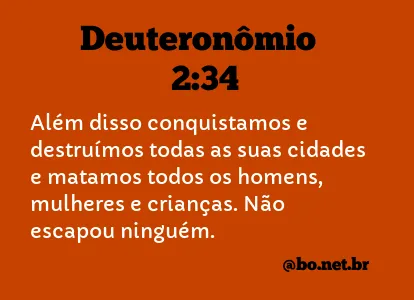 Deuteronômio 2:34 NTLH