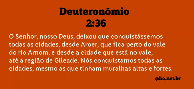 Deuteronômio 2:36 NTLH