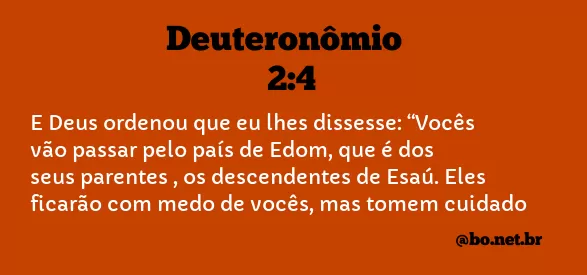 Deuteronômio 2:4 NTLH