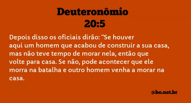 Deuteronômio 20:5 NTLH