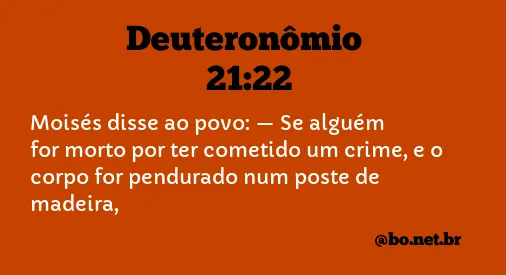 Deuteronômio 21:22 NTLH