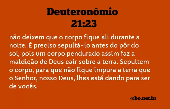 Deuteronômio 21:23 NTLH