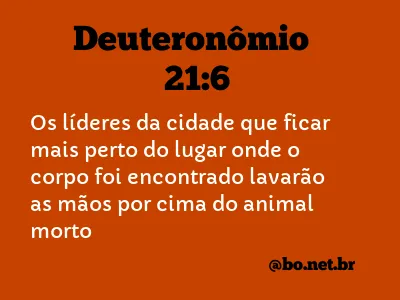 Deuteronômio 21:6 NTLH