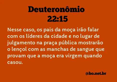 Deuteronômio 22:15 NTLH