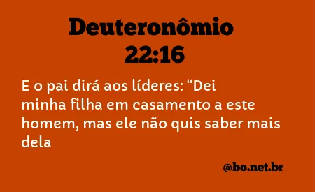 Deuteronômio 22:16 NTLH