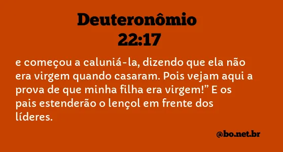 Deuteronômio 22:17 NTLH