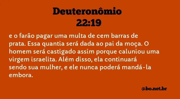 Deuteronômio 22:19 NTLH