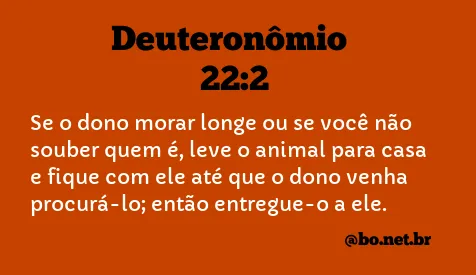 Deuteronômio 22:2 NTLH