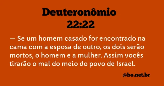 Deuteronômio 22:22 NTLH