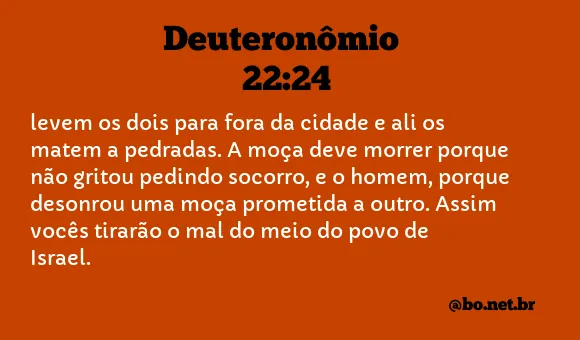 Deuteronômio 22:24 NTLH