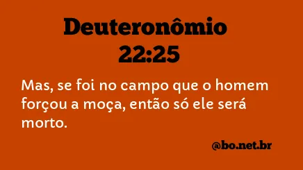 Deuteronômio 22:25 NTLH