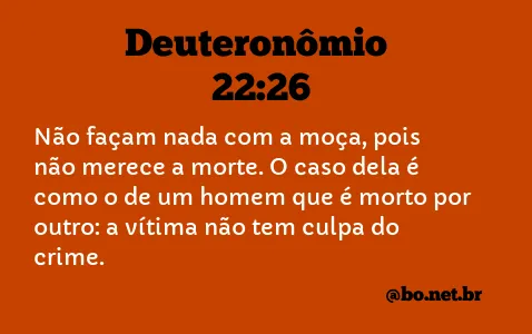 Deuteronômio 22:26 NTLH