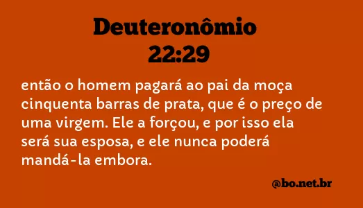 Deuteronômio 22:29 NTLH