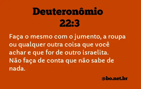 Deuteronômio 22:3 NTLH