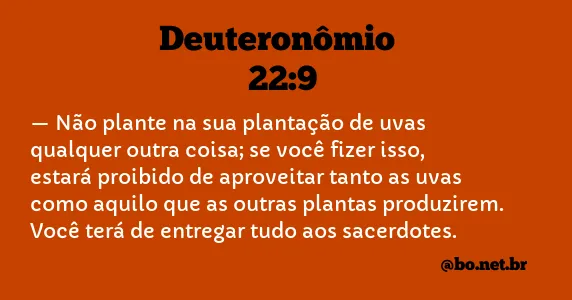 Deuteronômio 22:9 NTLH