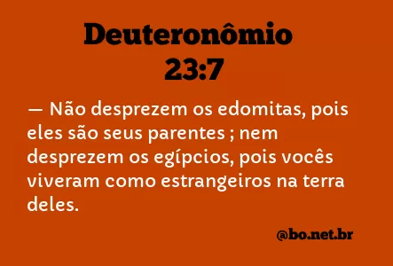 Deuteronômio 23:7 NTLH