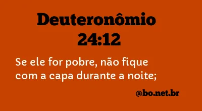 Deuteronômio 24:12 NTLH