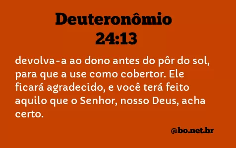 Deuteronômio 24:13 NTLH