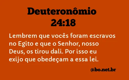 Deuteronômio 24:18 NTLH