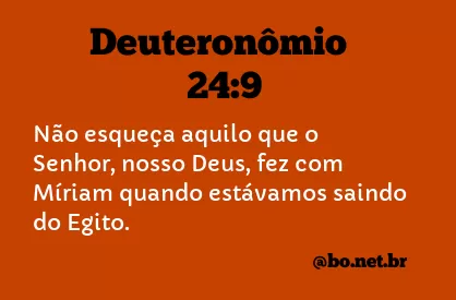 Deuteronômio 24:9 NTLH