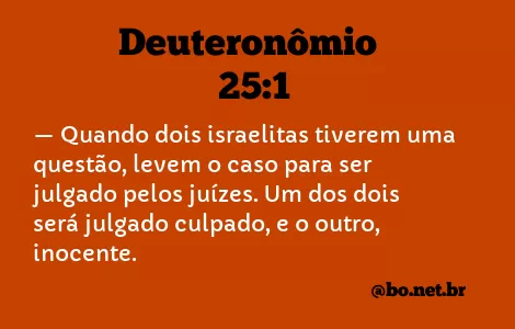 Deuteronômio 25:1 NTLH
